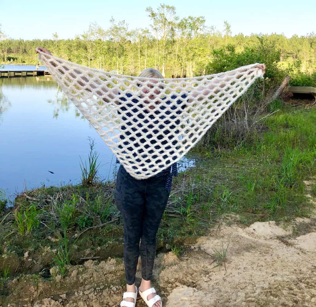 Fisherman Shawl - Free Crochet Pattern - Kelsey Jane Designs